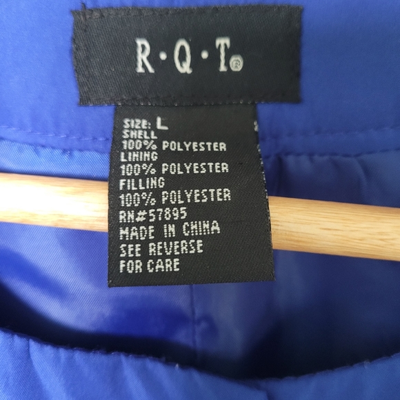 RQT Women's Quilted Lined Royal Blue Jacket w/Decorative Buttons Size XL - Picture 9 of 10